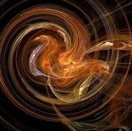 Digital Fractal on Black N1188