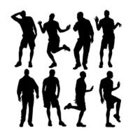 Vector silhouette of men