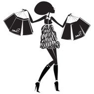 Woman carrying shopping bags N2