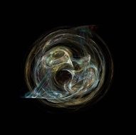 Digital Fractal on Black N1225