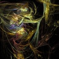 Digital Fractal on Black N1231