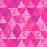 Pink vintage textile triangles seamless pattern