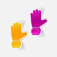 realistic design element gloves N31