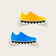 realistic design element sneakers N52