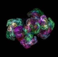 Digital Fractal on Black N1236