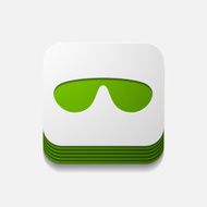 square button sunglasses N38