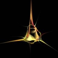 Digital Fractal on Black N1254