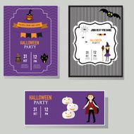 Halloween party invitation cards