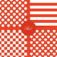 Set of four simply flat geometric patterns