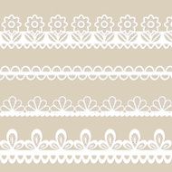 Set of lace vector borders