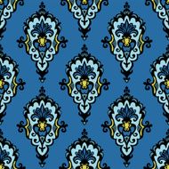 Damask seamless ornamental motif vector