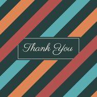 Thank you card with pattern background