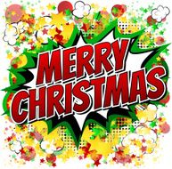Merry Christmas - Comic book style word N2