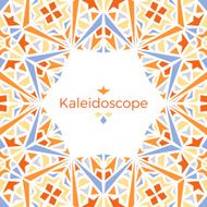 Vector decorative mosaic kaleidoscopic frame