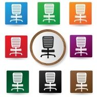 Chair buttons vector