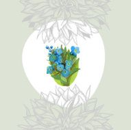 Seamless pattern with forget-me-not