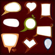 Set of colors vector speech bubbles N2