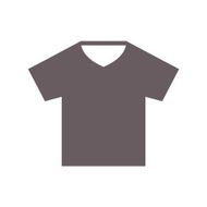 T-shirt Flat Style Icon on White Background Vector