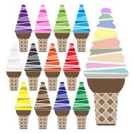 Vector set of ice cream icon