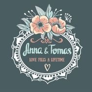 Hand drawn artwork Wedding card