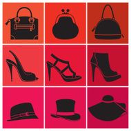 Set of fashion computer icons N6