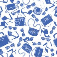 Seamless background pattern with fashion accessories N8