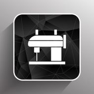 Sewing machine vector icon raft embroidery tool clothes N9