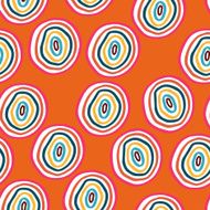 Vector seamless pattern with doodle circles