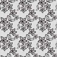Flower and bytterfly lacy seamless background