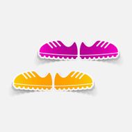 realistic design element sneakers N55