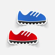realistic design element sneakers N56