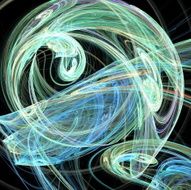 Digital Fractal on Black N1264
