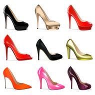 set of women&#039;s shoes