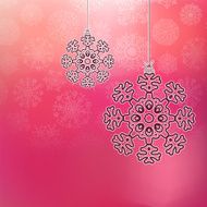 Christmas balls with snowflakes EPS8