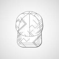 Abstract illustration on peaked cap N30