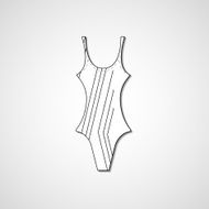 female swimsuit isolated N35