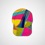 Abstract illustration on peaked cap N31