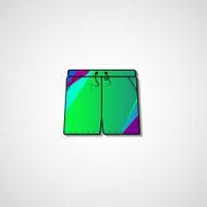 Abstract illustration on shorts N36