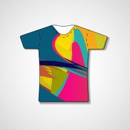 Abstract illustration on t-shirt N23