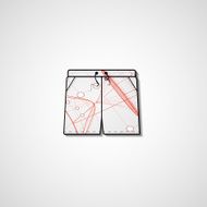 Abstract illustration on shorts N39