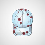 Abstract illustration on peaked cap N35