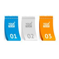 Vector fabric clothing labels option banner