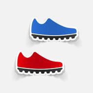 realistic design element sneakers N61