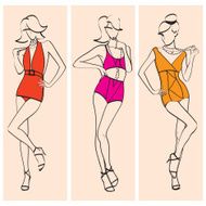Models in sexy lingerie