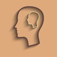 silhouette of a man head