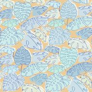 Jungle palm leaves pattern N3