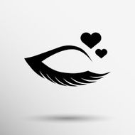 Vector illustration grunge beautiful female eye creamy N9