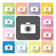 Camera Icon color set vector illustration