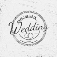 Wedding badges cards and labels for any use