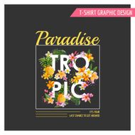 Tropical Flowers Graphic Design - for t-shirt fashion prints N3